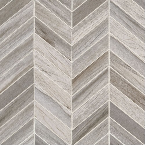 Carolina Timber White Chevron 12x15 Matte