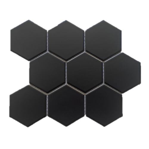 Black 4" Hexagon