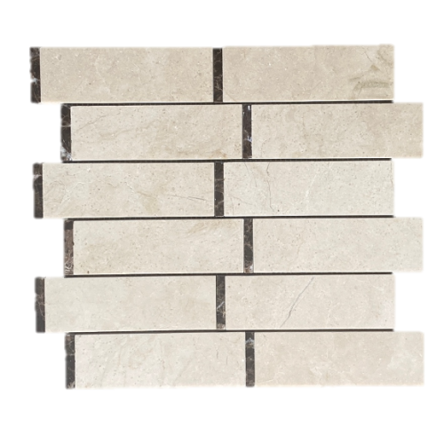 BrickWork 2"x6" Crema+Emperador Brick Po...