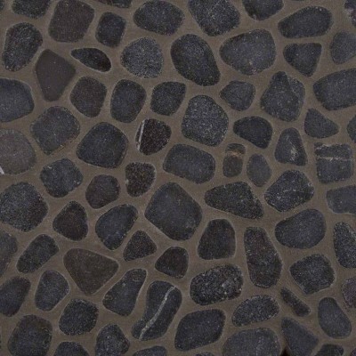 Black Marble Pebbles Tumbled Pattern