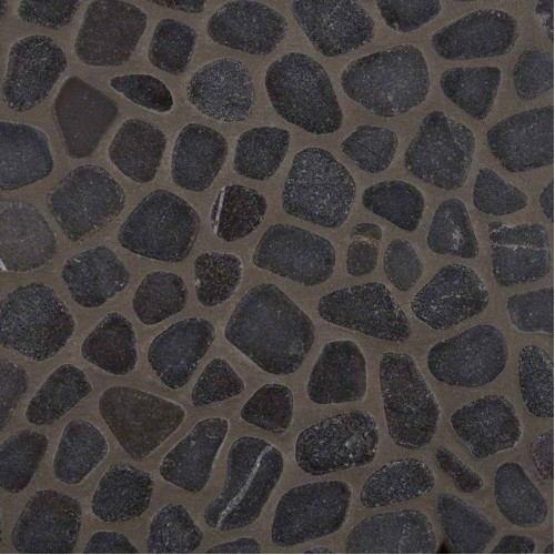 Black Marble Pebbles Tumbled Pattern