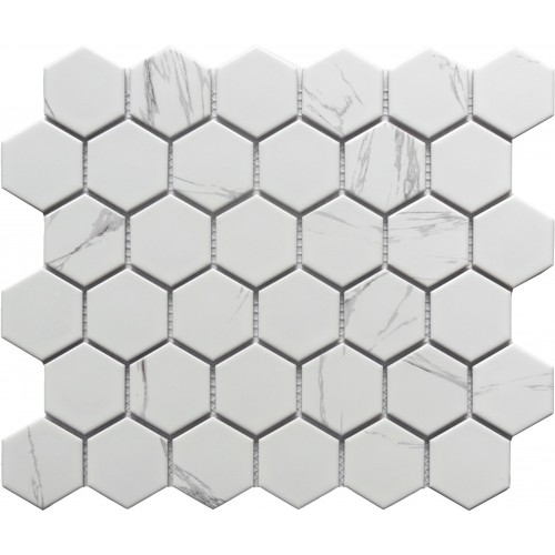 2x2 Hexagon Statuario Matte