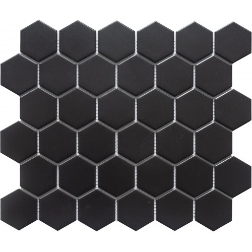 2x2 Hexagon Black Matte