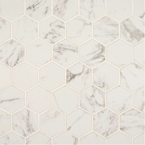 Pietra Carrara 2" Hexagon Matte