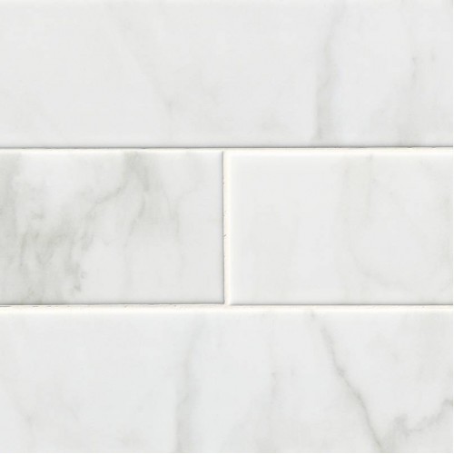 Classique White Carrara Glossy 4x16