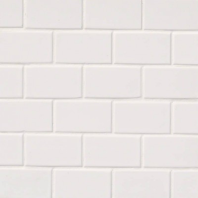 Domino White Subway Tile 2x4 Glossy