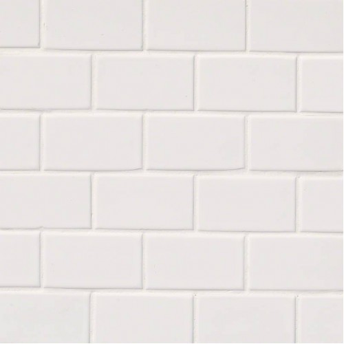 Domino White Subway Tile 2x4 Glossy