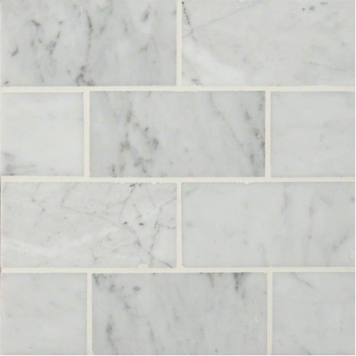  Carrara White Subway Tile 3x6 Polished