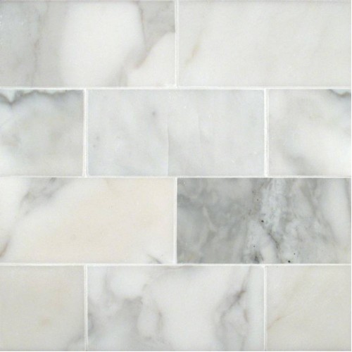 Calacatta Cressa White Subway Tile 3x6 