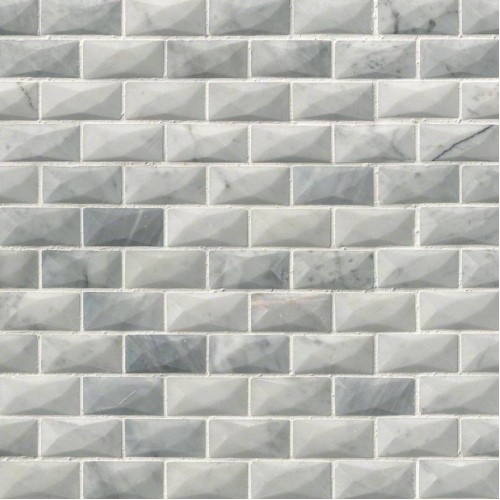 Carrara White 1x2 3D Polished
