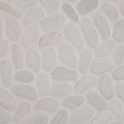 White Marble Pebbles Tumbled Pattern