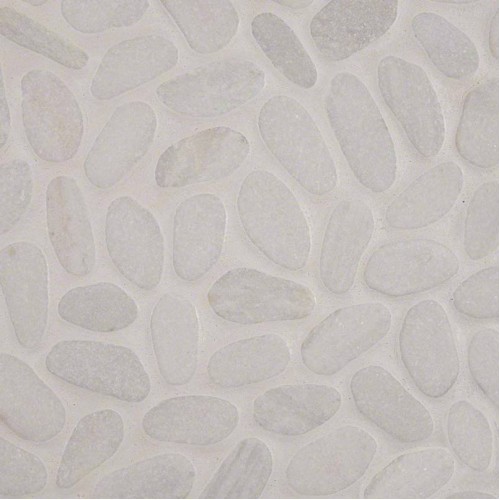 White Marble Pebbles Tumbled Pattern