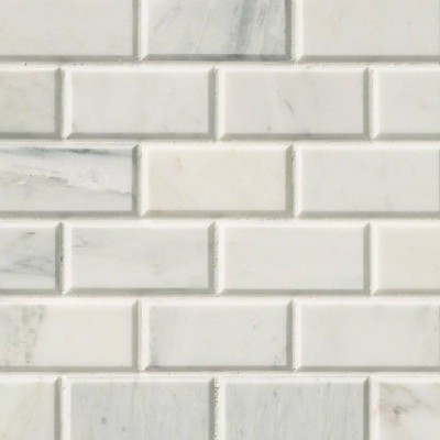 Arabescato Carrara 2x4 Honed & Bev