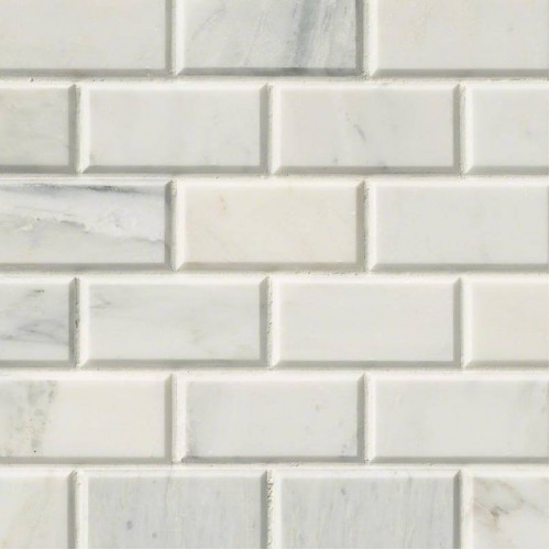 Arabescato Carrara 2x4 Honed & Bev